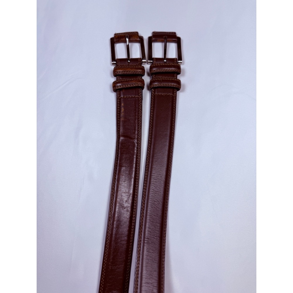 2 Roundtree & Yorke Mens Leather Belt Brown Full Grain Cowhide Lined Size 40 120